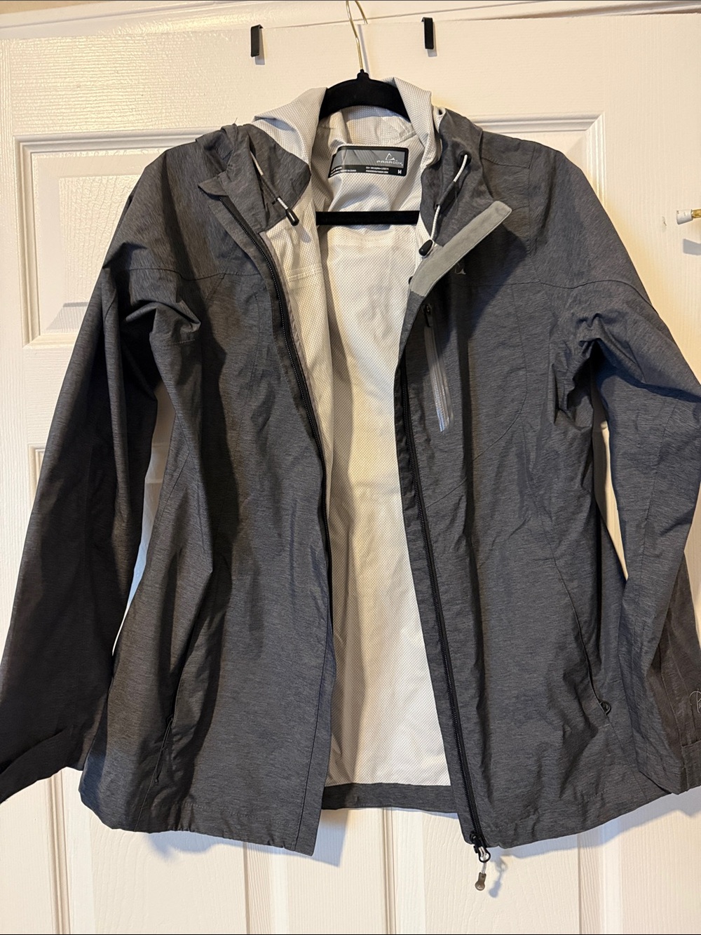 Women’s Gray Hooded Waterproof Jacket
